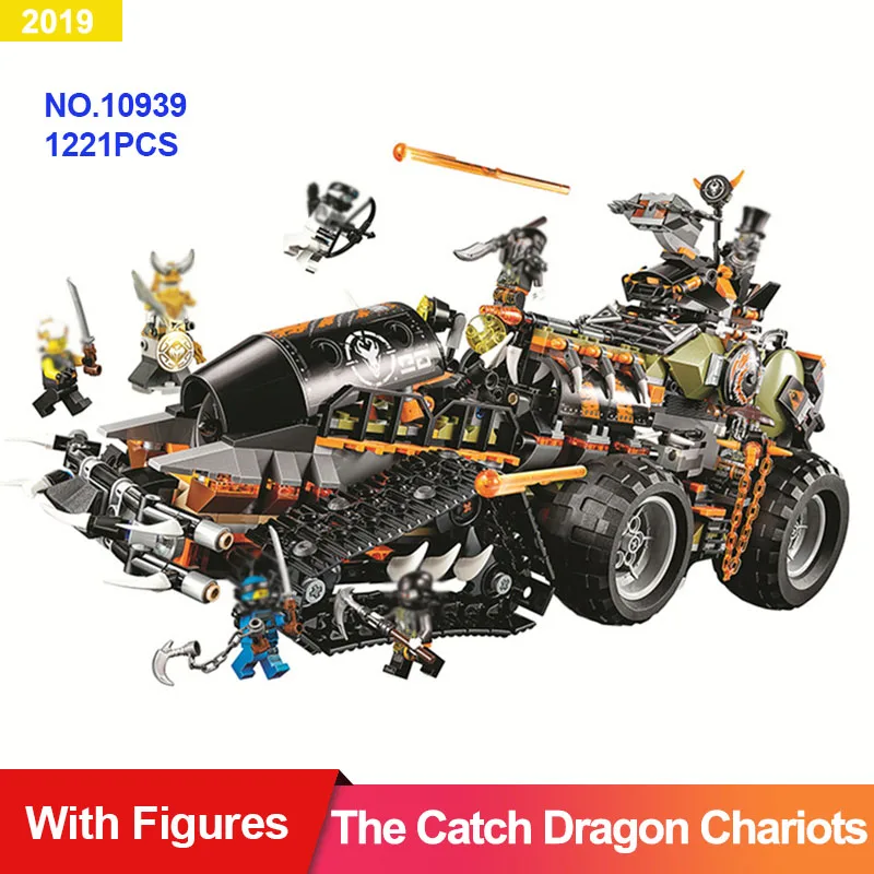 

1221PCS compatible legoingLYS Ninjagoed 70654 Dieselnaut the Catch Dragon chariots Set Building Blocks Bricks Toys For Children