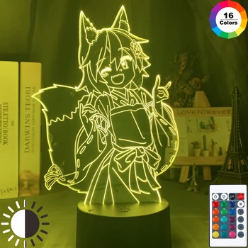 

3d Lamp The Helpful Fox Senko San Figure Nightlight Color Changing Usb Battery Night Light for Girls Bedroom Decor Light Holo