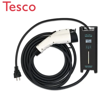 

10A 16A SAE J1772 plug level 2 evse controller charger with schuko plug