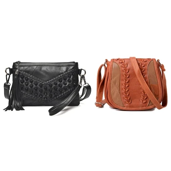 

1Pcs Women'S Bags Luxury Fringed Handbags Pu Leather Women Messenger Bag V Nail & 1Pcs Fashion Pu Leather Fashion Vertical Squar