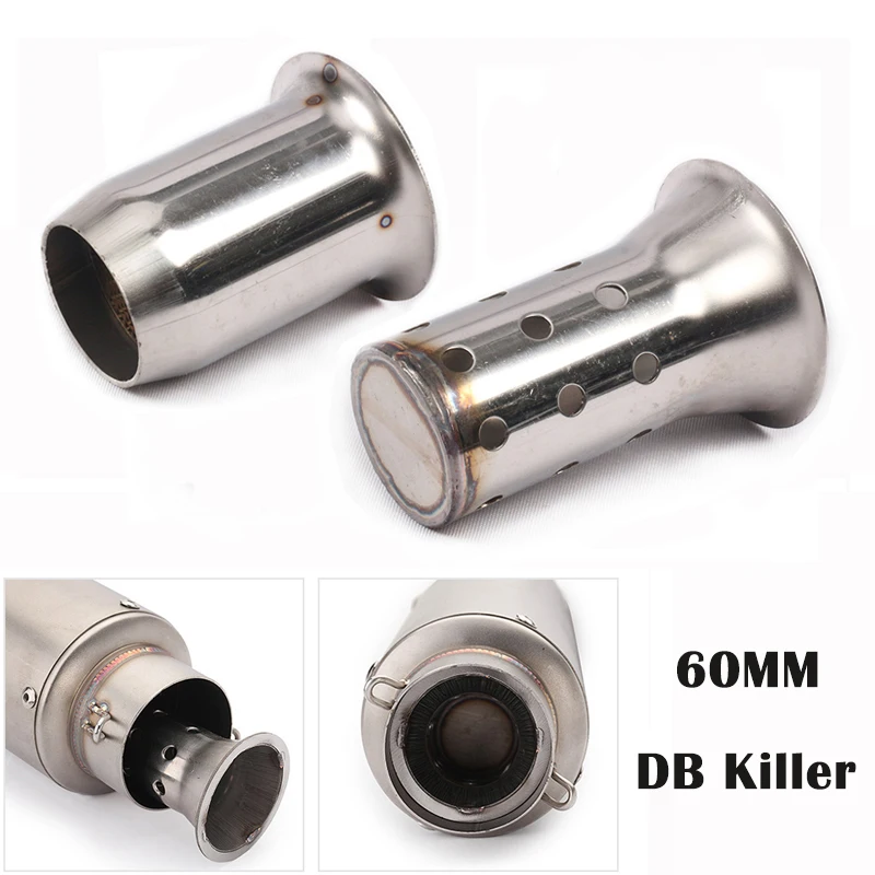 

60mm DB Killer Silencer Motorcycle Exhaust Muffler Baffle Reduce Sound Noise Reduction Slip ON