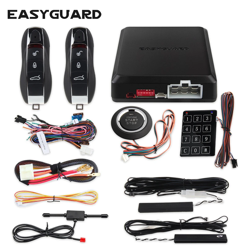 Универсальная автомобильная сигнализация EASYGUARD PKE с дистанционным запуском
