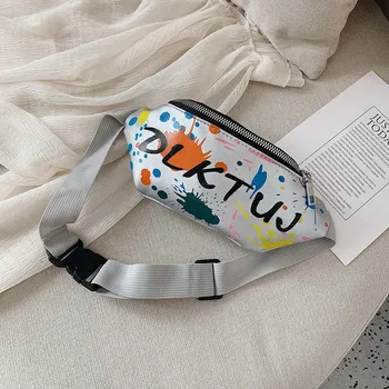 

Children Fashion chest bag waist bags for kids Graffiti Print Crossbody Shoulder Messenger Bag Coin Bags Waist Pack buideltas