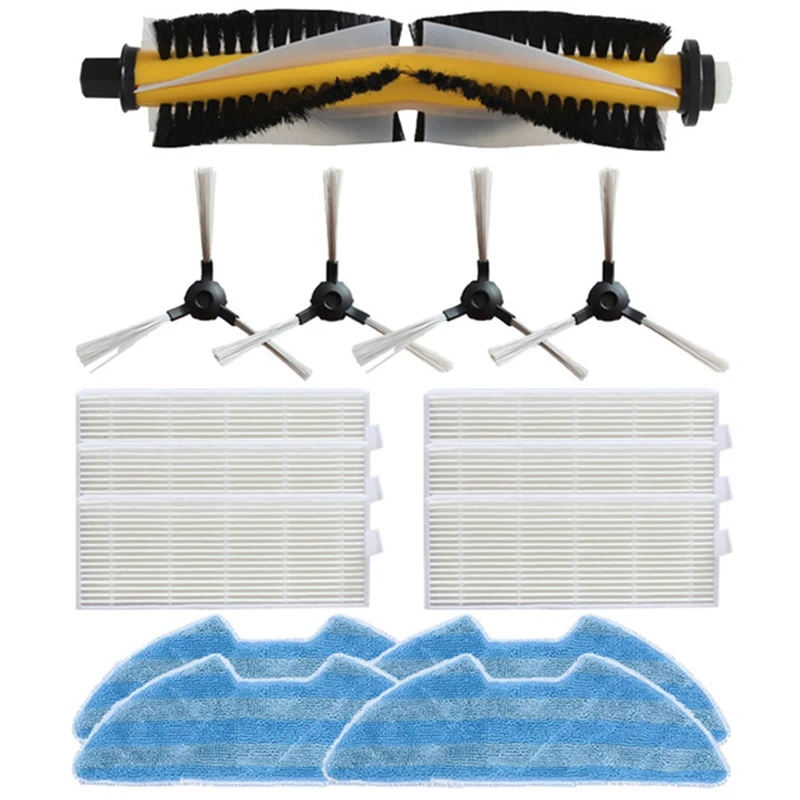 

1xMain Brush+ 4 x Side Brush + 6 x Hepa + 4 x Mop For Proscenic Vslam-811Gb Vslam-911Se Vacuum Cleaner Access