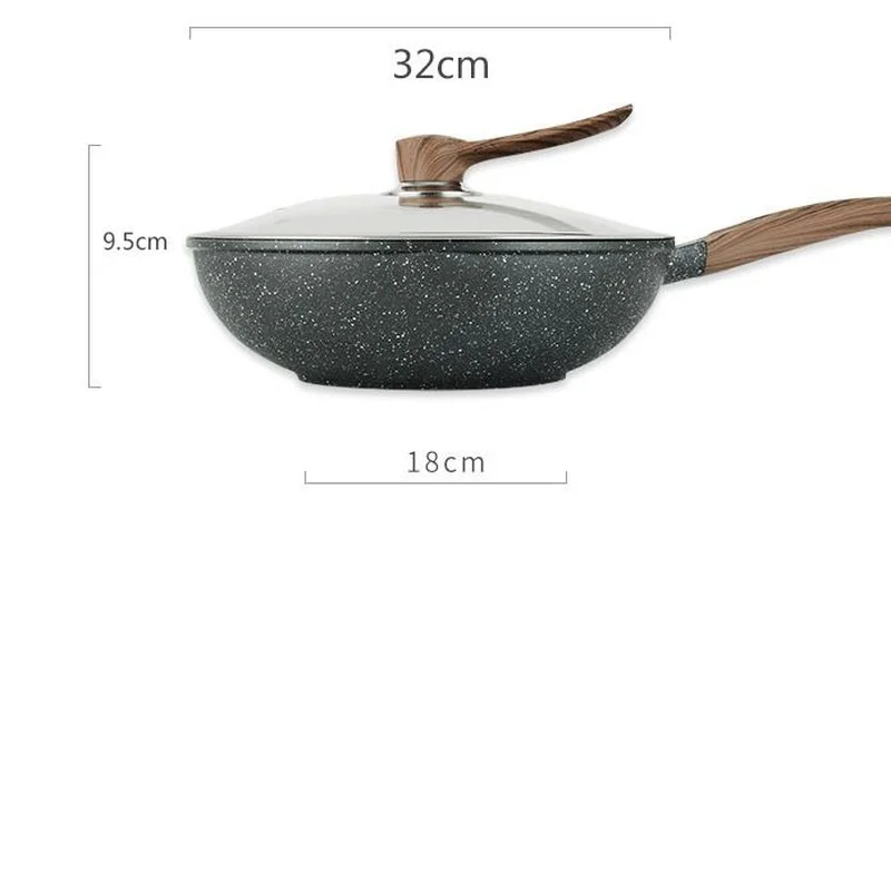 Wok антипригарная сковорода кастрюля для индукционной плиты газовая плита бытовой утюг сковорода керамическая посуда для приготовления пищи горшок гриль