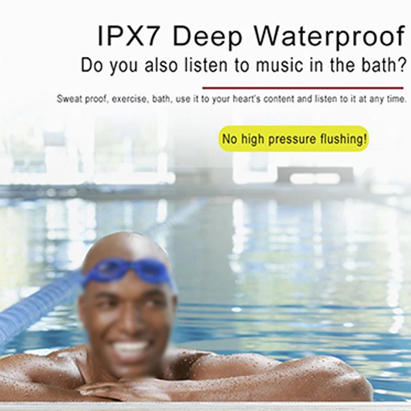 IPX7 водонепроницаемый сильный бас наушники 8D стерео бинауральные беспроводные Bluetooth наушники с зарядной коробкой