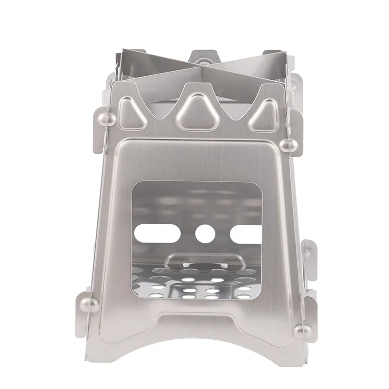 

Outdoor Wood Stove Portable Card Furnace 304 Stainless Steel Fishing Furnace Camping Direct-Fired Stove Small WS009S