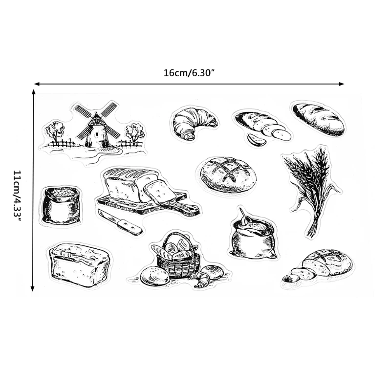 Хлеб прозрачный силиконовый штамп для DIY Скрапбукинг фотоальбом Декор