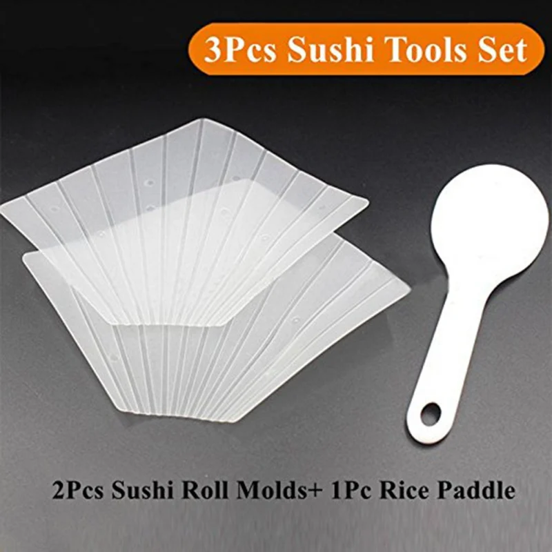 

DIY Handmade Sushi Rice Ball Hand Roll Mold With Rice Spoon for hand-made Household Sushi Maker Tools Kitchen Gadgets