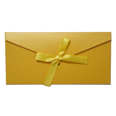 50 шт./компл. высокого качества лента Бумага B6& DL размер конверты жемчужная бумага DIY свадебные бизнес приглашения конверты/Подарочный конверт - Цвет: golden L