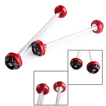 

Motorcycle Front & Rear Axle Fork Carsh Sliders Set For DUCATI 696 2009-2015