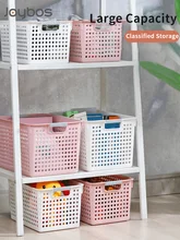 Joybos artigos diversos cesta de armazenamento de plástico cesta de armazenamento cesta de banho mesa de cozinha organizar retangular lanche brinquedo caixa de armazenamento jbs65