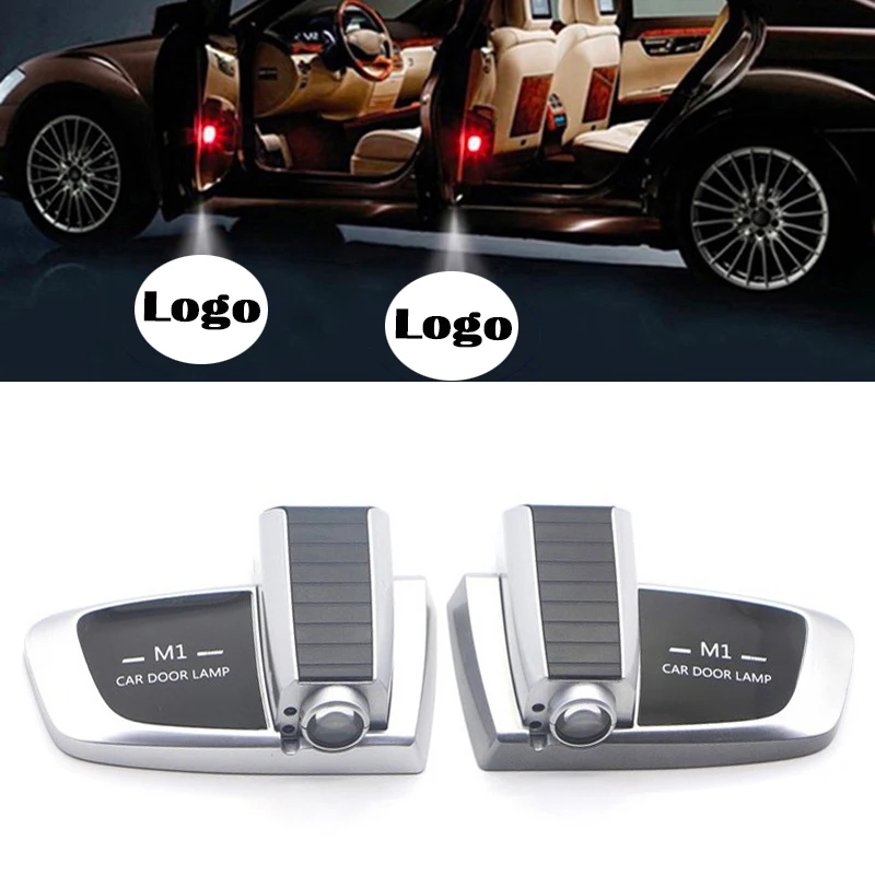 

2PCS Rechargeable LED Car Door Welcome Laser Projector Logo Ghost Shadow Night Light for Mini Volvo Cadillac Skoda Land Rover