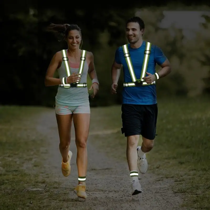 Safe Reflective Safety Vest Reflective Band Vest Safety Bright For Work Signal For Night Work Running Cycling reflective safety vest