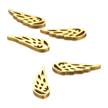 

Stainless Steel Small Wing Charms Metal 6x17mm Pendant DIY Jewelry Making Accessories Encanto Wholesale 50pcs
