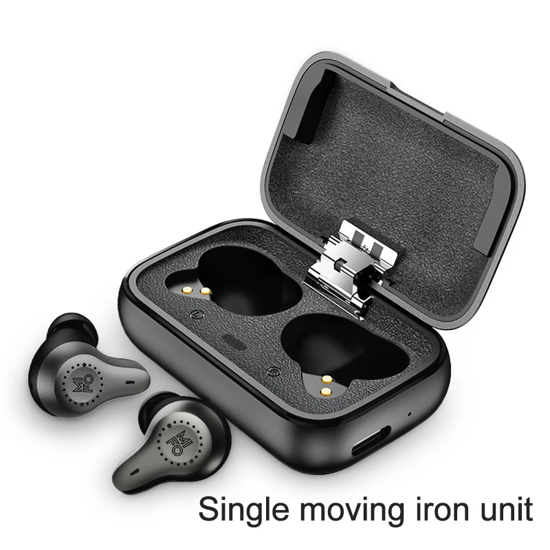 Mifo TWS спортивные HIFI наушники O7 стерео ультра невидимые Спортивные Беспроводные Бизнес наушники Bluetooth наушники с микрофоном для водителя - Цвет: Single moving iron