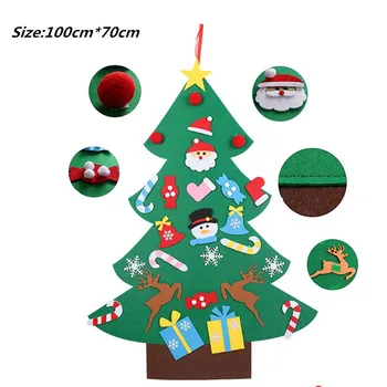

DIY Felt Christmas Tree New Year Gifts Kids Toys Artificial Tree Wall Hanging Ornaments Christmas Decoration for Home