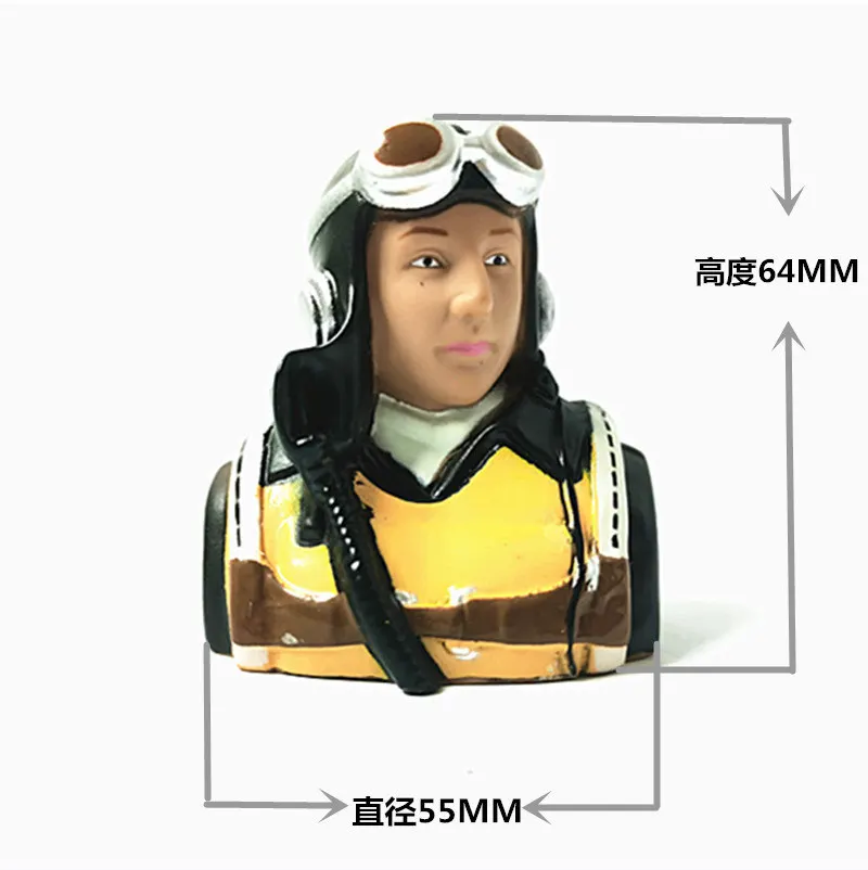 Кукла-пилот Второй мировой войны 55x32x64 мм для радиоуправляемого самолета с