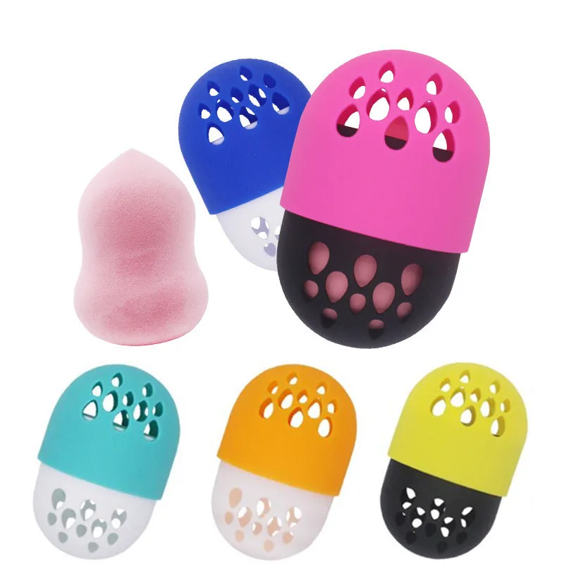 Soft Silicone Powder Puff Drying Holder Egg Stand Beauty Pad Makeup Sponge Display Rack Cosmetic Blender 2