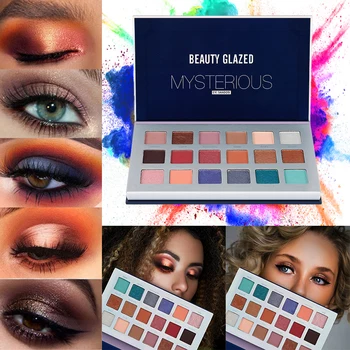 

Shimmer Highlighter Eye Shadow Palette Long-lasting Matte Pearlescent Eyeshadow Waterproof Eyes Brighten Makeup Cosmetics TSLM1