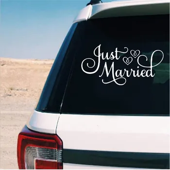 

1pcs Wedding Decoration Wedding Car PVC Waterproof Sticker Hen Party Just Married Sticker Wedding Car Decoration Bride Shower-S