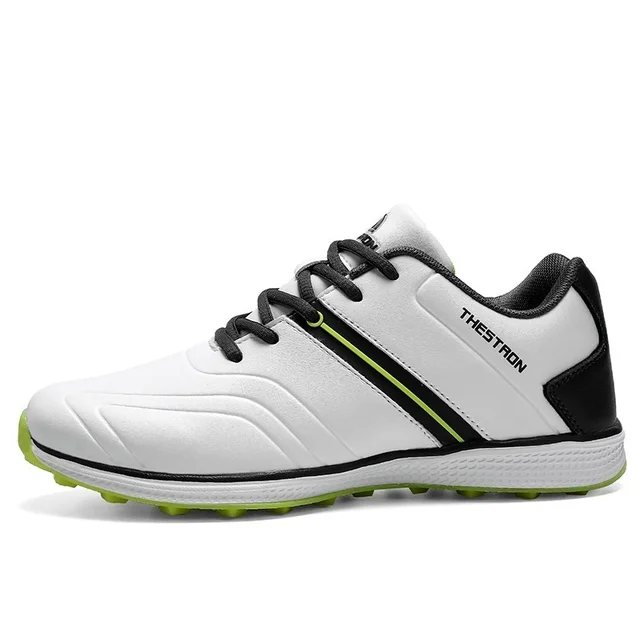 Waterproof Men Golf Shoes Professional Lightweight Golfer Footwear Outdoor Golfing Sport Trainers Athletic Sneakers Brand White