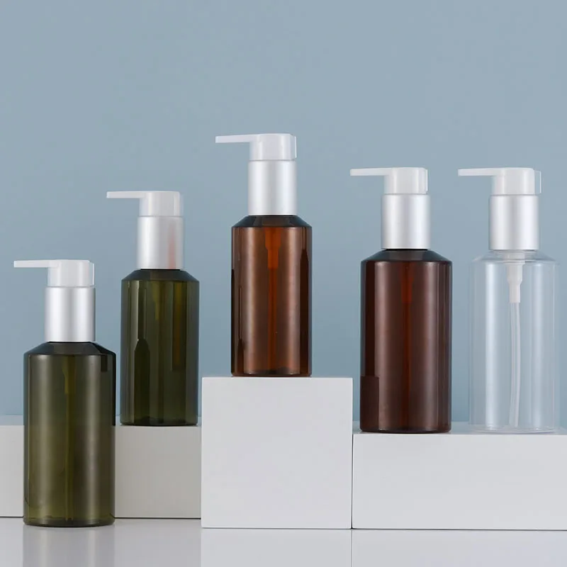 100ml GREEN/BROWN/CLEAR PET PUMP BOTTLE lotion/emulsion/foundation/hydrating/serum/skin care plastic bottle press pump | Красота и