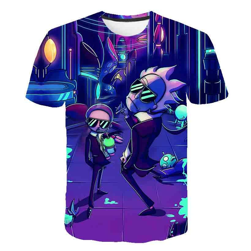 Футболка Rick and Morty By Jm2 Art 3D мужская футболка Летняя футболка Аниме футболки с короткими рукавами и круглым вырезом Прямая поставка