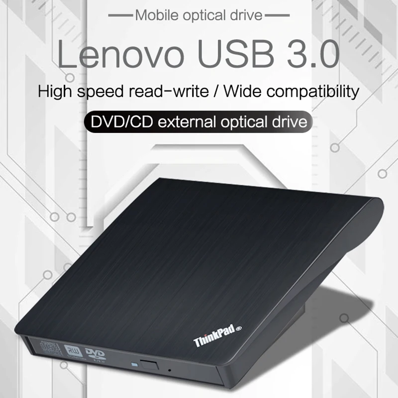 Lenovo ThinkPad Universal USB 3.0 External Optical Drive High Speed Silent CD DVD RW Record Burner For Laptop Desktop Player | Компьютеры