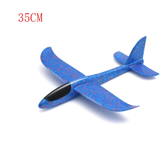 Детская игрушка "самолет" хватать руками самолет из пеноматериала модель открытый плавающий планер веселые игры товары для детской вечеринки Рождественский подарок FY0097 - Цвет: Blue