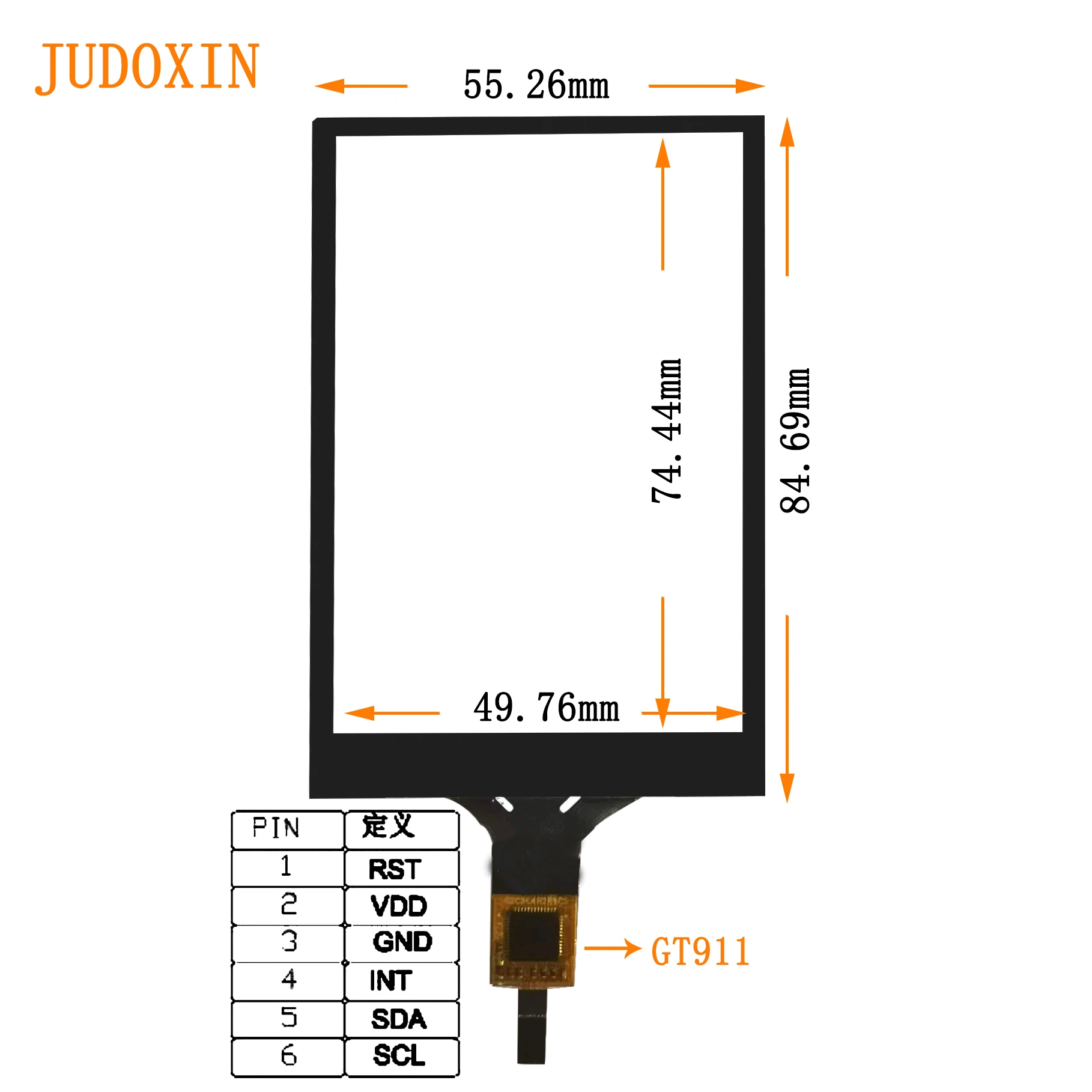 3.5 inch Capacitive touch screen Digtizer pannel IC GT911/FT6336U 55*85mm 480*320 | Компьютеры и офис