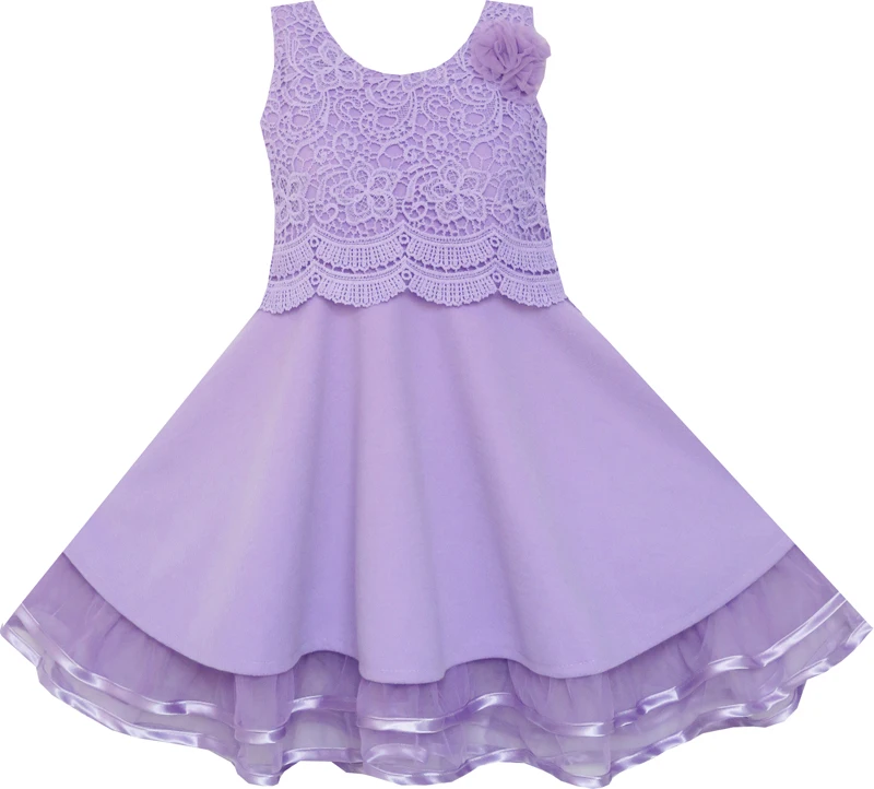 Girls Dress Princess Worsted Winter Christmas Lace Purple 2020 Summer Wedding Party Dresses Girl Clothes Pageant Sundress | Детская