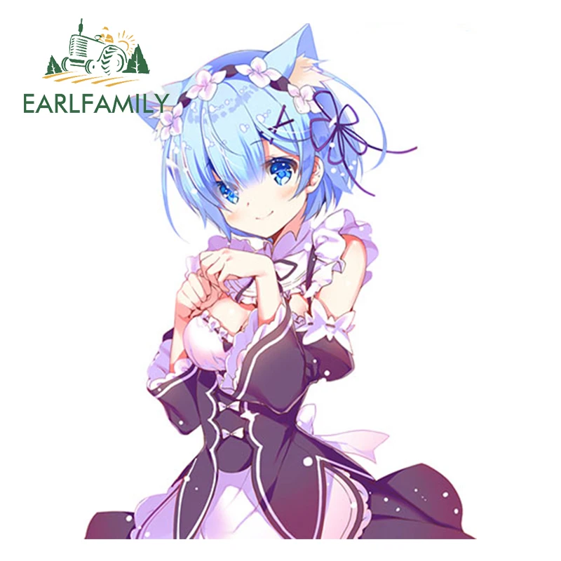 EARLFAMILY аниме 3D Автомобильные наклейки горячие девушки окна для стеклоочистителей