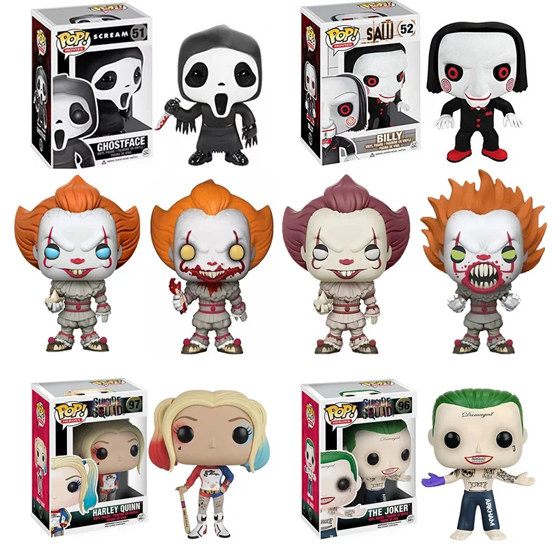 

FUNKO POP 2020 Scream ghost face Clown returning soul Stephen King's It Saw anime figure Vinyl Figure Children's gift