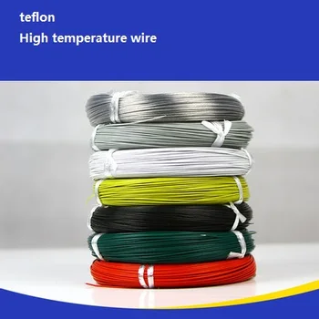 

100 m FF46-1/2 Teflon wire high-temperature silver-plated wire 0.2/0.5/0.75/1.5/2.5/4 square