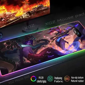 

XGZ Anime Sexy Sister Customized Large RGB Mouse Pad Black Lock-edge Computer Desk Rubber Non-slip 900x400 / 800x300 Xxl