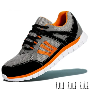 

Men's Work Safety Shoes Steel Toe Insurance Breathable Men's Casual Sports Shoes Anti-Puncture Labor Insurance Shoes Large Size