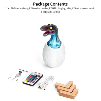 

Dinosaur Night Light 3D Dinosaur Toys for Boys Kids Dinosaur Lamp 16 Colors with Remote & Pat Control Birthday Gifts