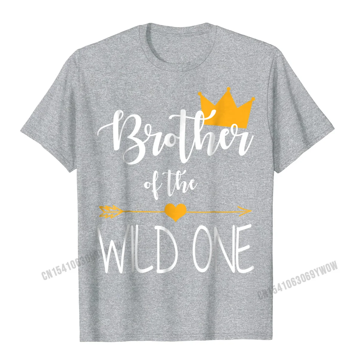  Men's T-shirts Printed On Casual Tops Shirt 100% Cotton Round Collar Short Sleeve Street Clothing Shirt Summer Fall Brother of the Wild One baby first birthday funny gift shirt__749 grey