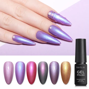 

LILYCUTE 7ml Shell Nail Art Gel Polish Semi Permanent Pearl Glitter Hybrid Nail Varnish Soak Off UV LED Gel Nail Polish