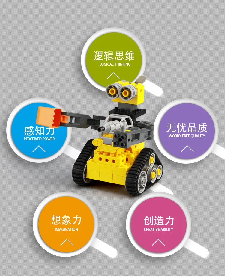 

Wange Compatible LEGO Large Particles Building Blocks Wall-E Crawler Robot Assembled Toys Children CHILDREN'S DAY Gift