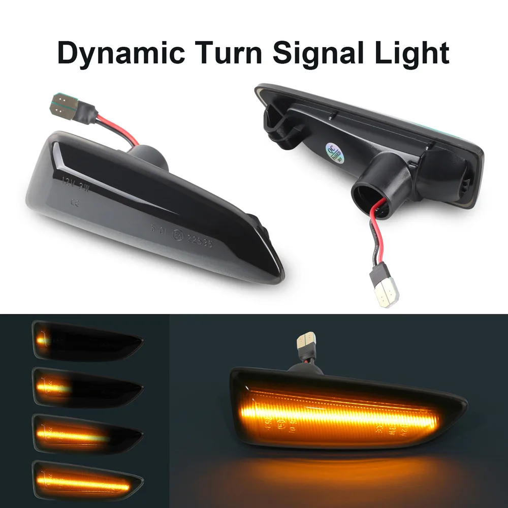 

2X Dynamic LED Side Marker Turn Signal Light For Buick Regal Opel Astra J K Zafira Tourer C Grandland X Crossland X Insignia B