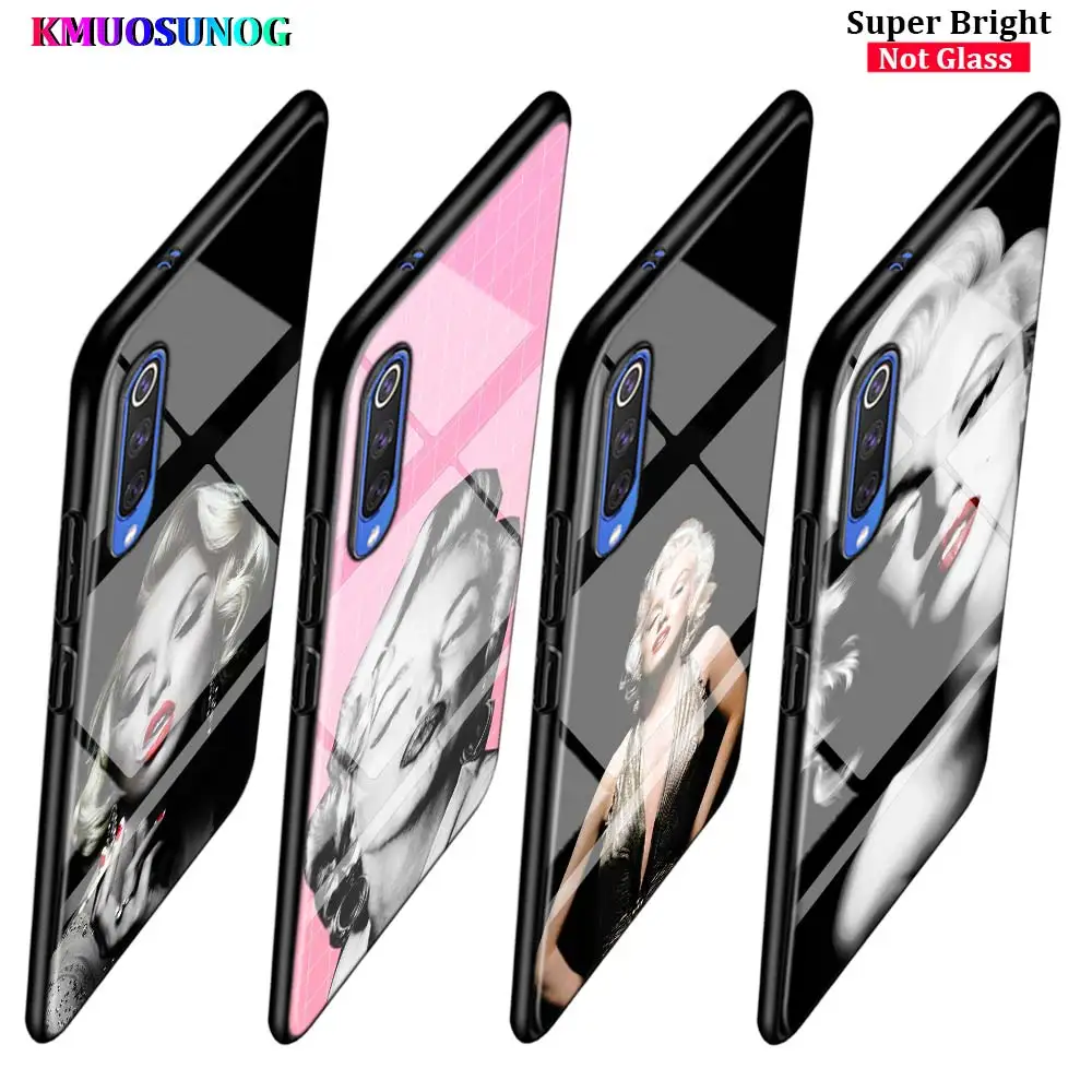 

Fashion Marilyn Monroe for Samsung Galaxy A80 A70 A60 A50 A40 A20E A2Core A10 Super Bright Glossy Black Phone Case