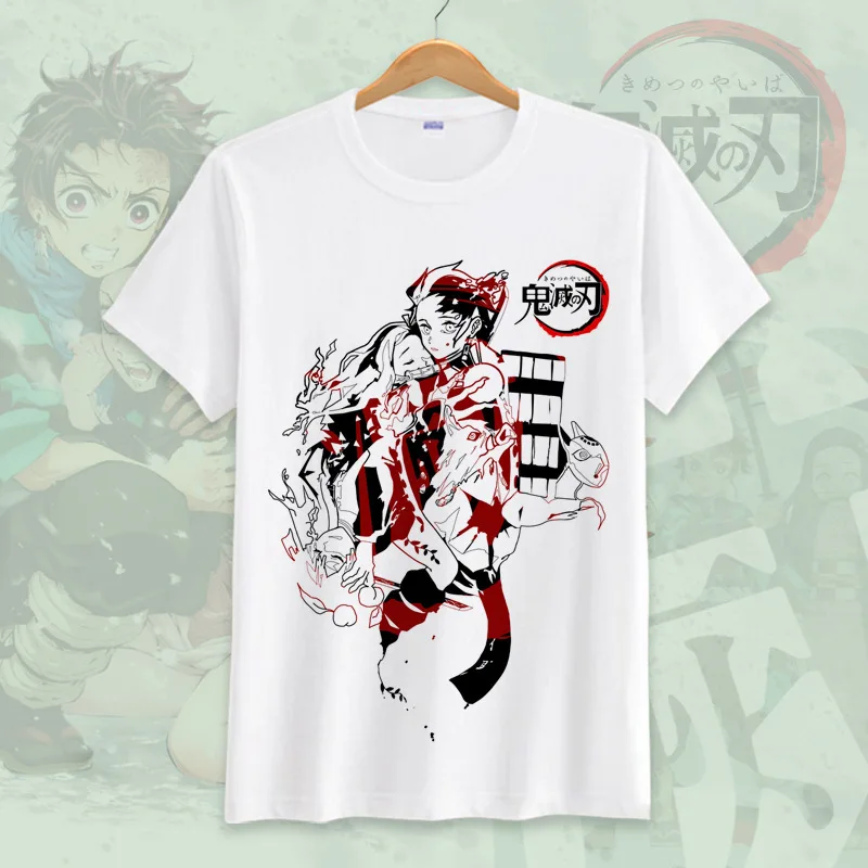 Kawaii Anime Demon Slayer T Shirt Women Men Kamado Kimetsu No Yaiba Graphic Tees Tanjirou Unisex Tops Funny Tshirt Male custom t shirts