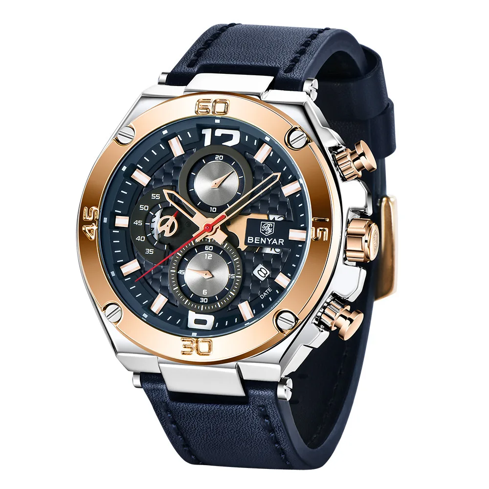 

Jacobin benyar New Products Hot Sales Table Men's Quartz Watch Fashion Waterproof Multi-functional MEN'S Table 5151