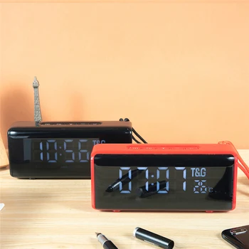 

Portable Multi-function Bluetooth Speaker Wireless 3D Stereo Loudspeaker Time Temperature Display Clock Bedroom 172 X 54 X 75mm