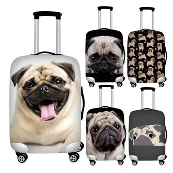 

3d Puppy Pug Dog Print Luggage Protective Dust Cover Waterproof 18-32inch Suitcase Cover Baggage Rain Cover Stretchable
