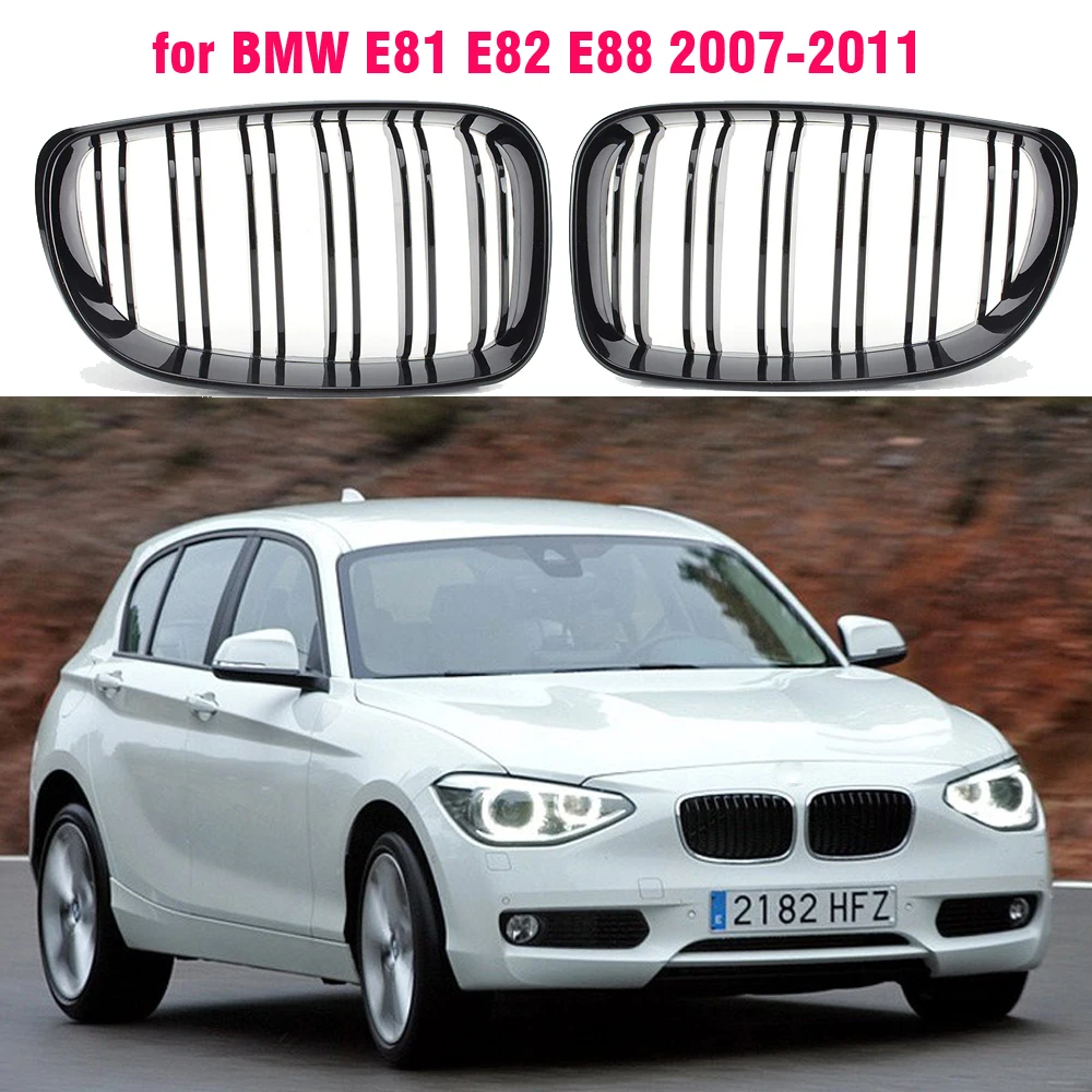 Черная передняя решетка радиатора для BMW 1 серии E81 E87 E82 E88 128i 135i 2008 2011|Гоночные