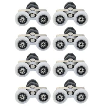 

8Xpcs 25Mm Diameter Double-Wheeled Replacement Shower Door Roller Runner Wheel