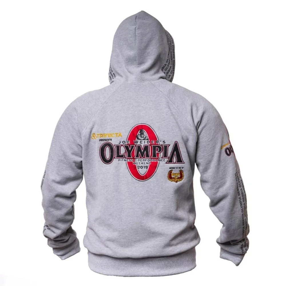 New OLYMPIA Men Gyms Hoodies Gyms Fitness Bodybuilding Sweatshirt Pullover Sportswear Male Workout Hooded Jacket Clothing the tiger hoodies men women sweatshirt 3d print animal tracksuit male long sleeve hooded suit funny pullovers